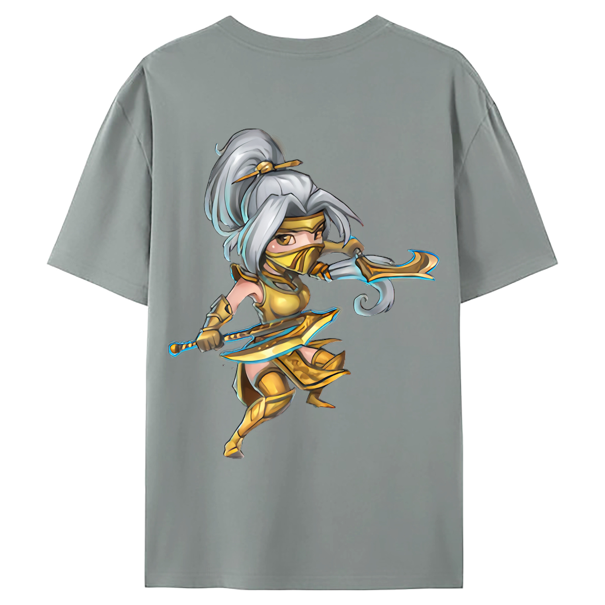 （画像用） リーグ・オブ・レジェンド League of Legends LOL 綿100％ メンズ半袖Tシャツ（バックプリント） 通気性